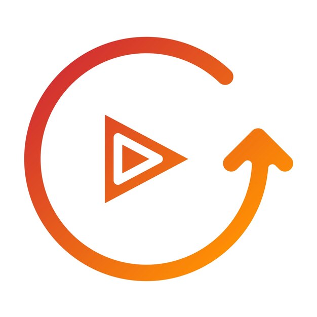 Diseño vectorial Estilo de icono de repetición