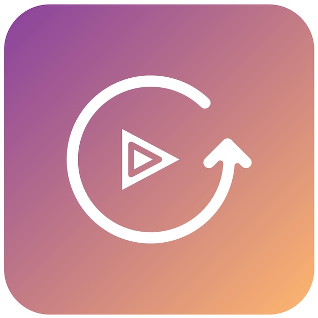 Diseño vectorial Estilo de icono de repetición
