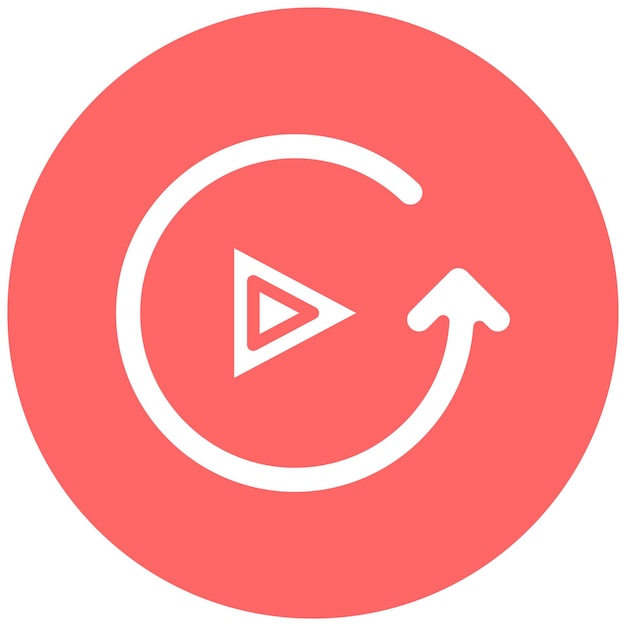 Diseño vectorial Estilo de icono de repetición