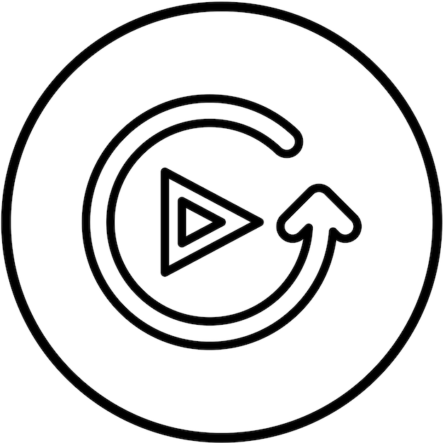 Diseño vectorial Estilo de icono de repetición