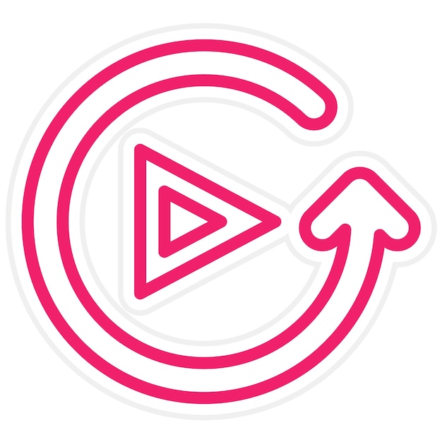Diseño vectorial Estilo de icono de repetición