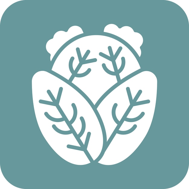 Diseño vectorial de estilo de icono de repollo