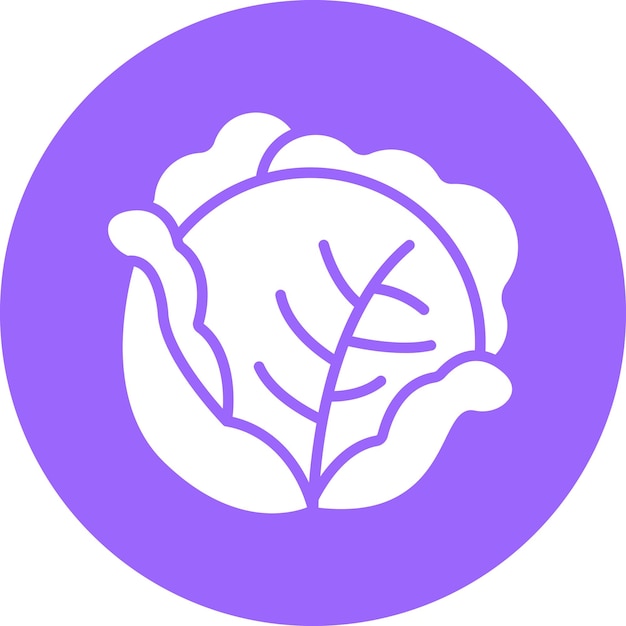 Diseño vectorial de estilo de icono de repollo
