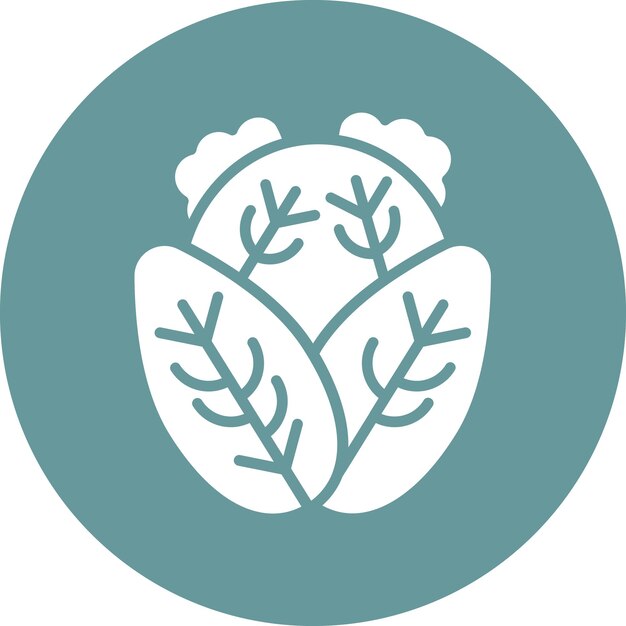 Diseño vectorial de estilo de icono de repollo