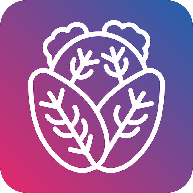 Diseño vectorial de estilo de icono de repollo