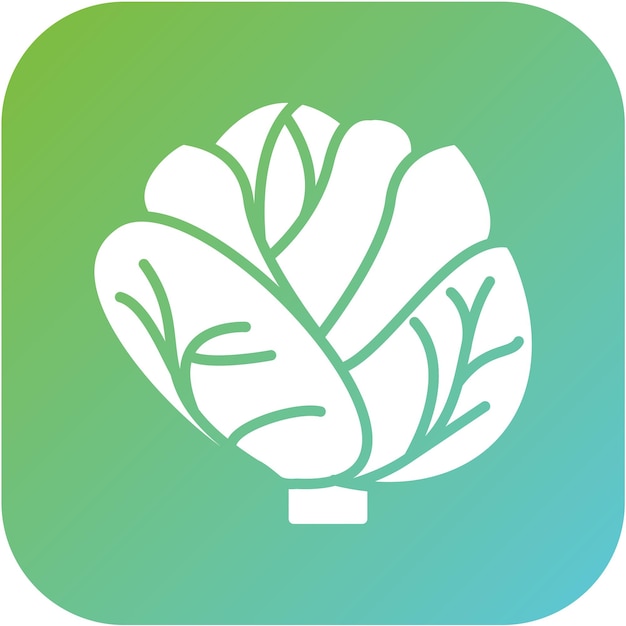 Diseño vectorial de estilo de icono de repollo
