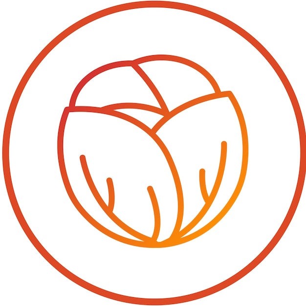 Diseño vectorial de estilo de icono de repollo
