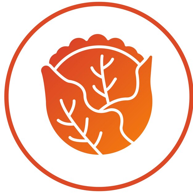 Diseño vectorial de estilo de icono de repollo