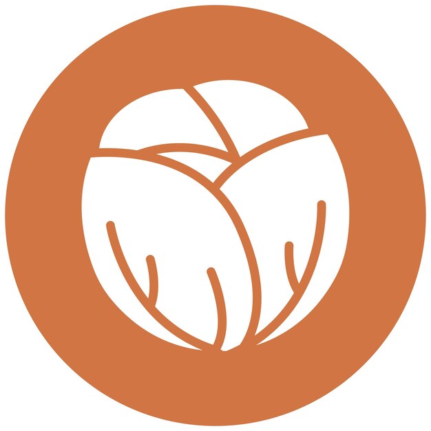 Diseño vectorial de estilo de icono de repollo