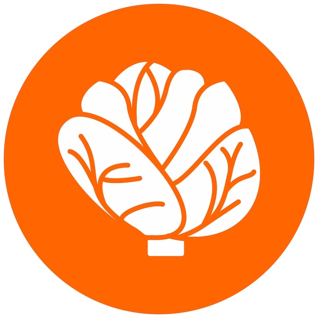 Diseño vectorial de estilo de icono de repollo
