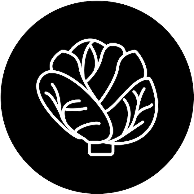 Diseño vectorial de estilo de icono de repollo