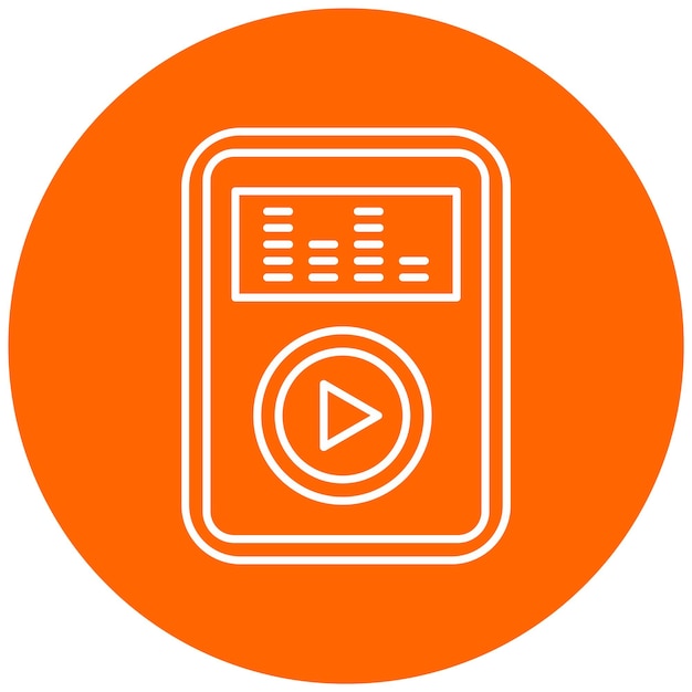 Diseño vectorial del estilo del icono del reproductor de audio