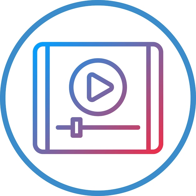 Diseño vectorial Estilo del icono del reproductor de video