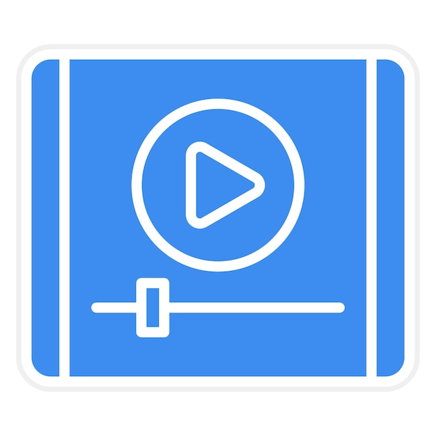 Diseño vectorial Estilo del icono del reproductor de video