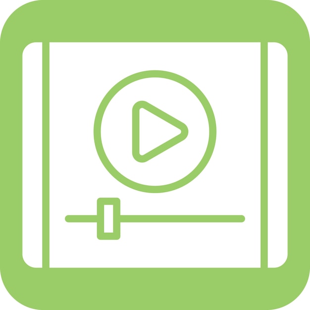Diseño vectorial Estilo del icono del reproductor de video