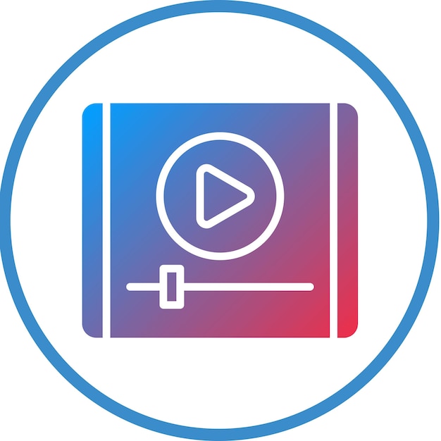 Diseño vectorial Estilo del icono del reproductor de video