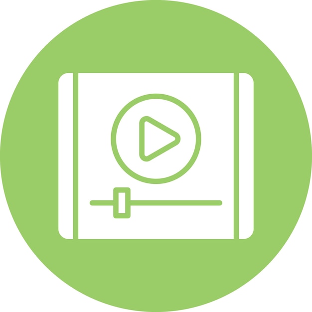 Diseño vectorial Estilo del icono del reproductor de video