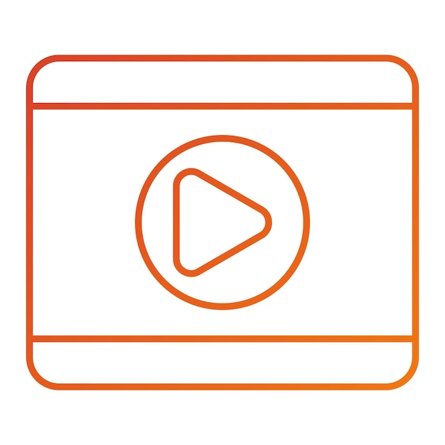 Diseño vectorial Estilo del icono del reproductor de video
