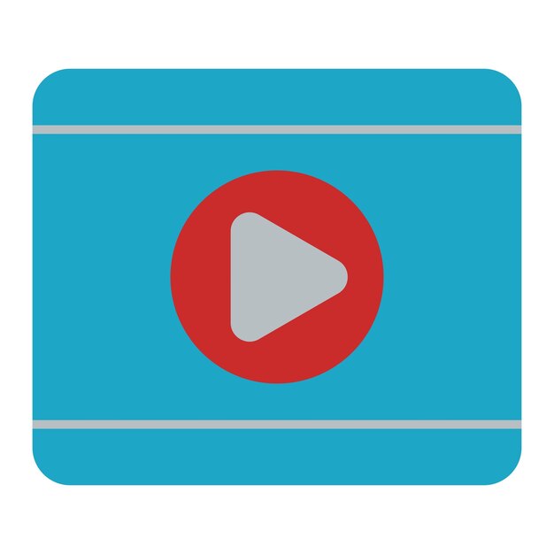 Diseño vectorial Estilo del icono del reproductor de video