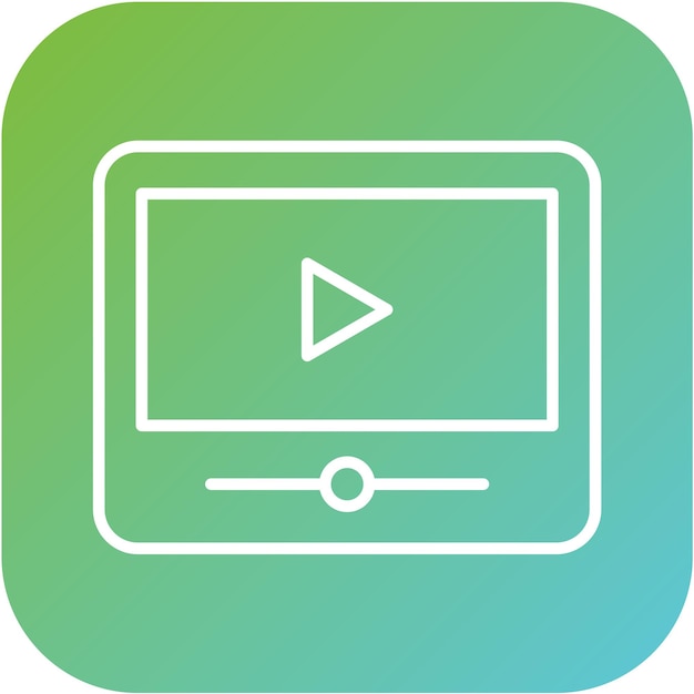 Diseño vectorial Estilo del icono del reproductor de video