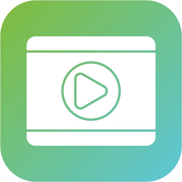 Diseño vectorial Estilo del icono del reproductor de video