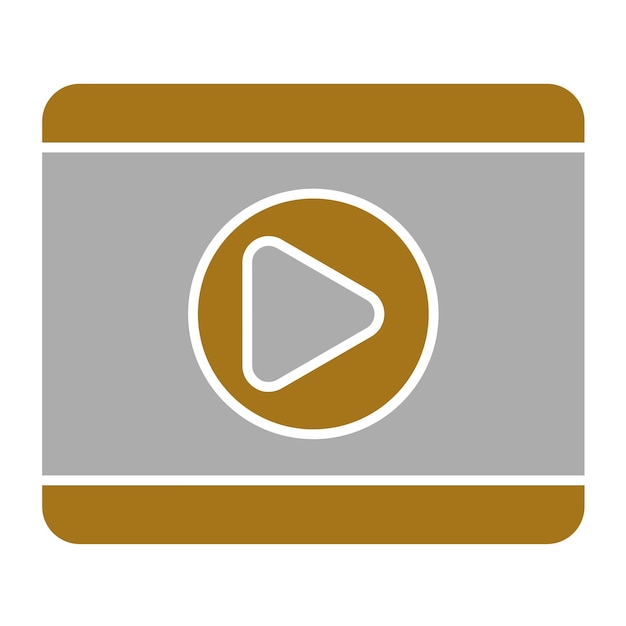 Diseño vectorial Estilo del icono del reproductor de video