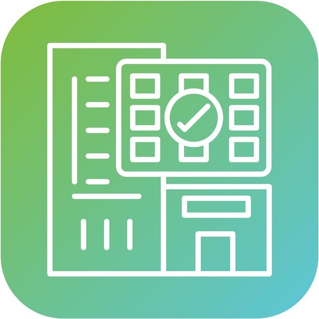 Diseño vectorial Estilo del icono de reserva de hoteles