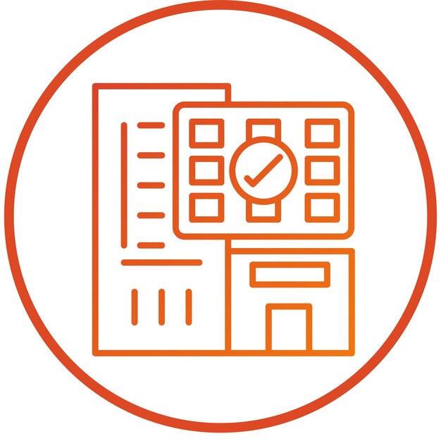 Diseño vectorial Estilo del icono de reserva de hoteles