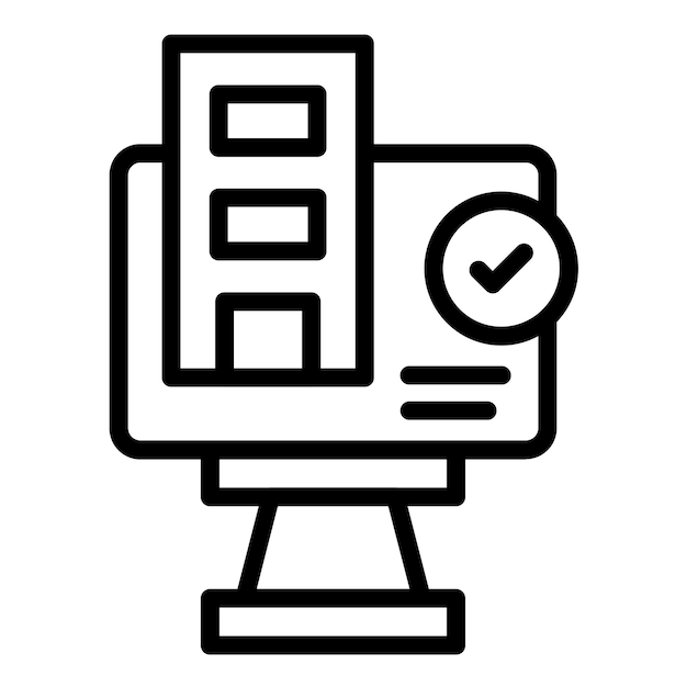 Diseño vectorial Estilo del icono de reserva en línea