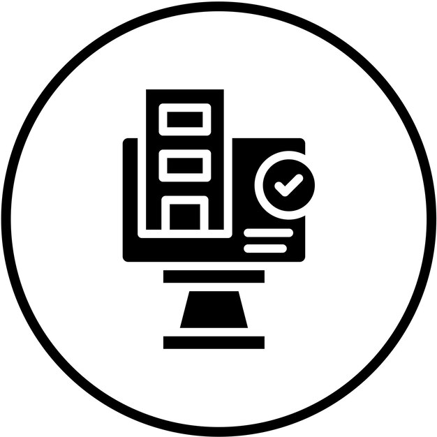 Diseño vectorial Estilo del icono de reserva en línea