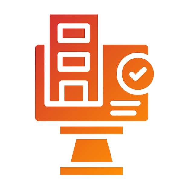 Diseño vectorial Estilo del icono de reserva en línea
