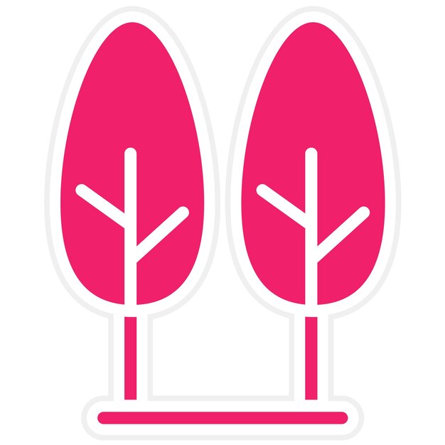 Diseño vectorial Estilo del icono de la reserva natural