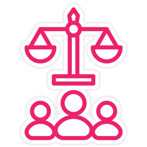 Diseño vectorial Estilo del icono de responsabilidad ética
