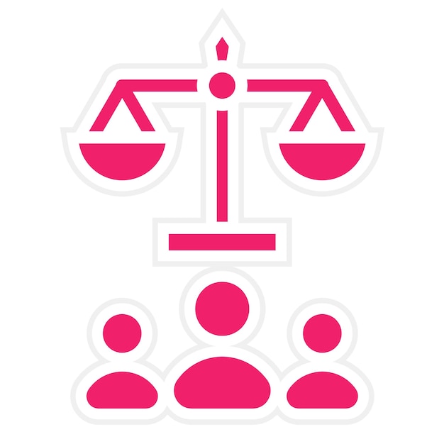 Diseño vectorial Estilo del icono de responsabilidad ética