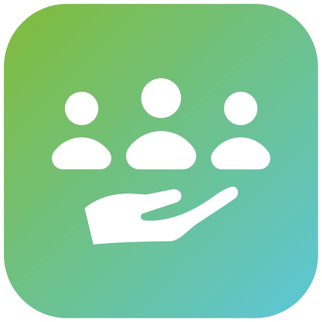 Diseño vectorial de estilo de icono de responsabilidad social