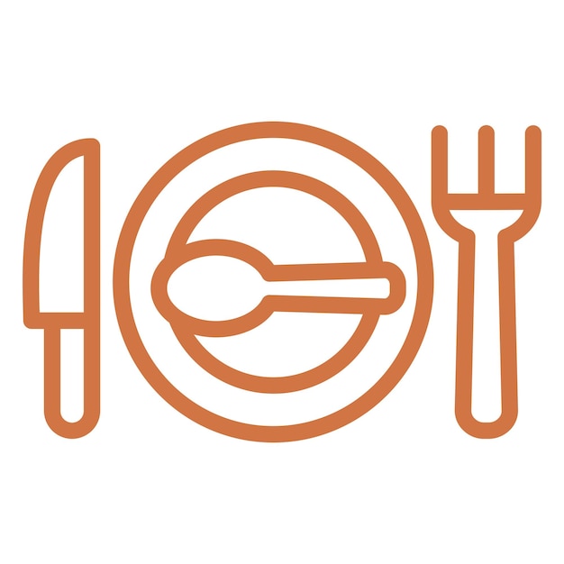 Diseño vectorial Estilo de icono de restaurante