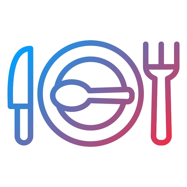 Diseño vectorial Estilo de icono de restaurante