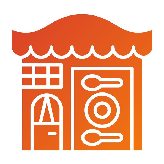 Diseño vectorial Estilo de icono de restaurante