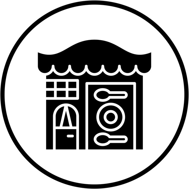 Diseño vectorial Estilo de icono de restaurante