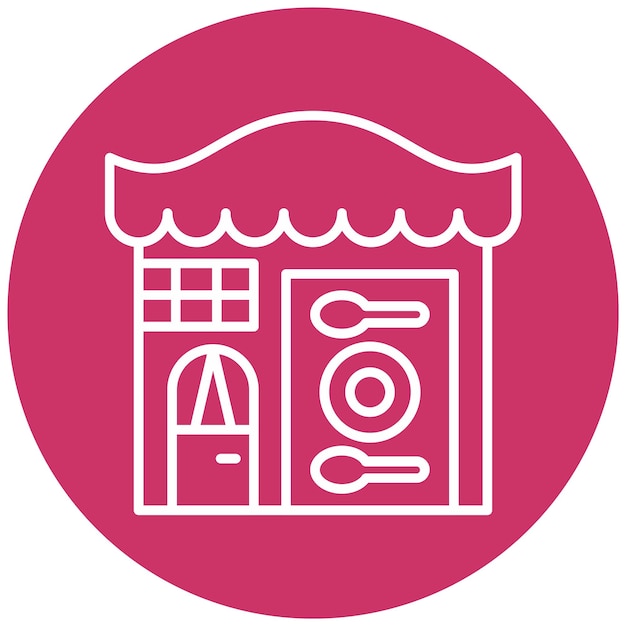 Diseño vectorial Estilo de icono de restaurante