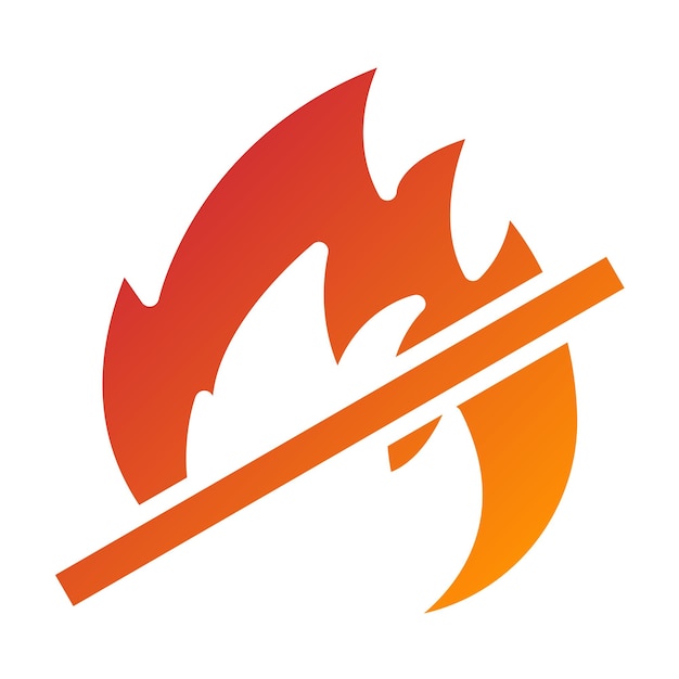 Diseño vectorial Estilo del icono retardante de llama