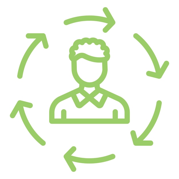 Diseño vectorial Estilo del icono de retención de clientes