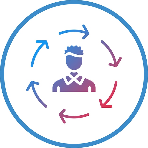 Diseño vectorial Estilo del icono de retención de clientes