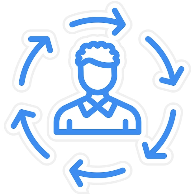 Diseño vectorial Estilo del icono de retención de clientes