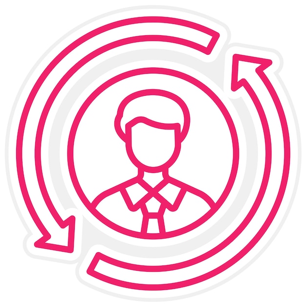 Diseño vectorial Estilo del icono de retención de clientes