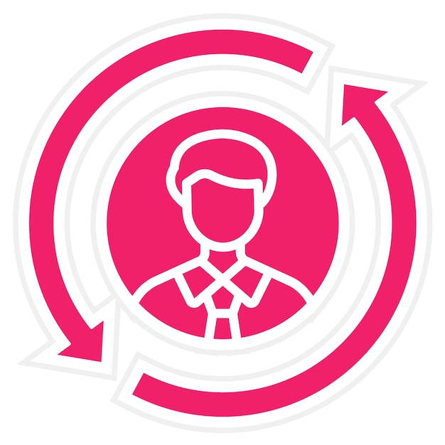 Diseño vectorial Estilo del icono de retención de clientes