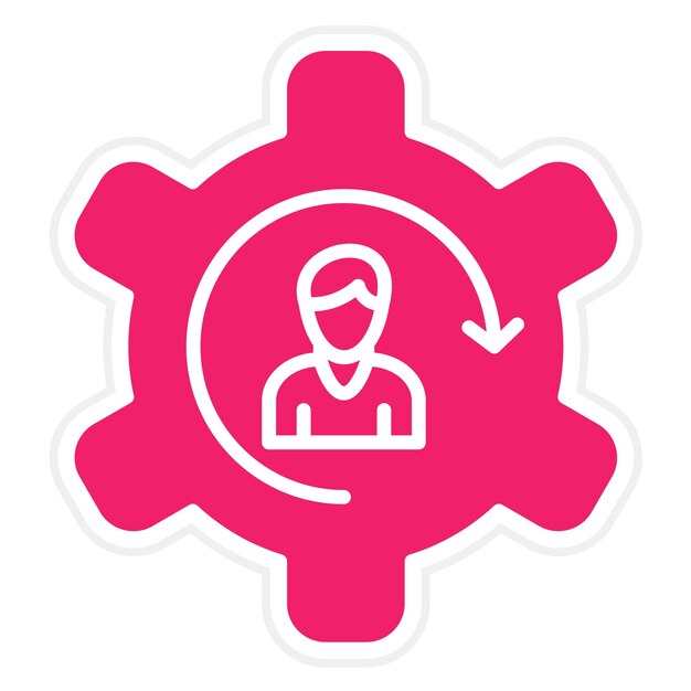 Diseño vectorial Estilo del icono de retención de clientes