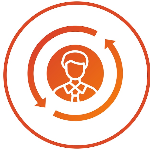 Diseño vectorial Estilo del icono de retención de clientes