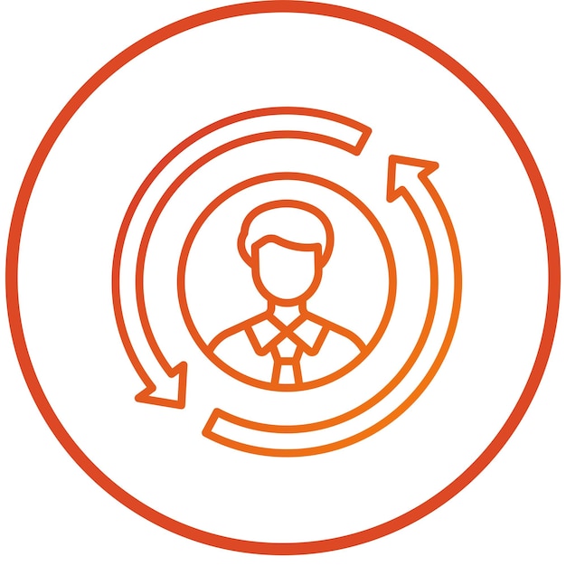 Diseño vectorial Estilo del icono de retención de clientes