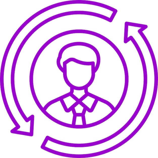 Diseño vectorial Estilo del icono de retención de clientes